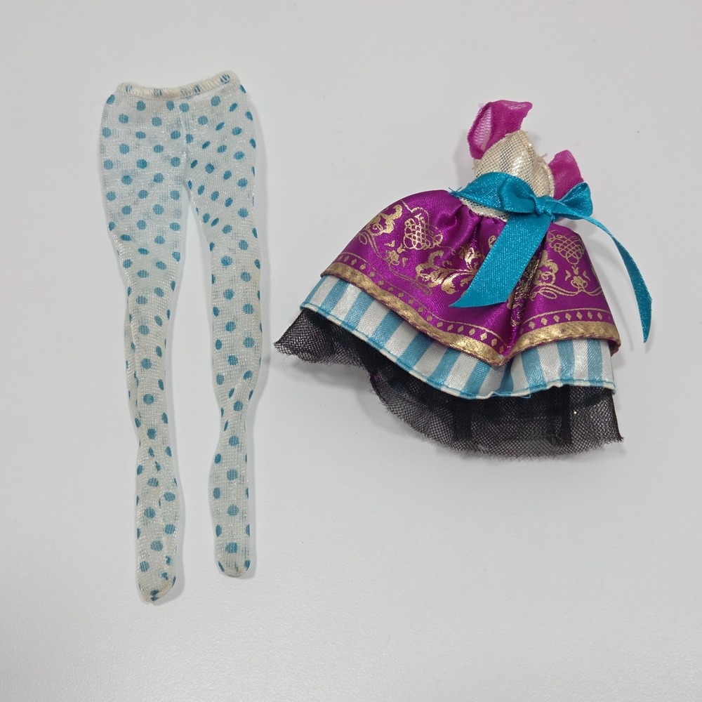 First Chapter Madeline Hatter Mattel Ever After High Doll Clothes Dress & Tights